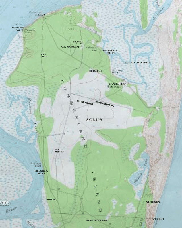Cumberland Island Map